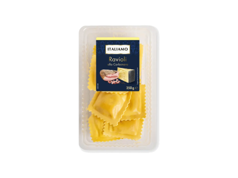 Ravioli alla carbonara